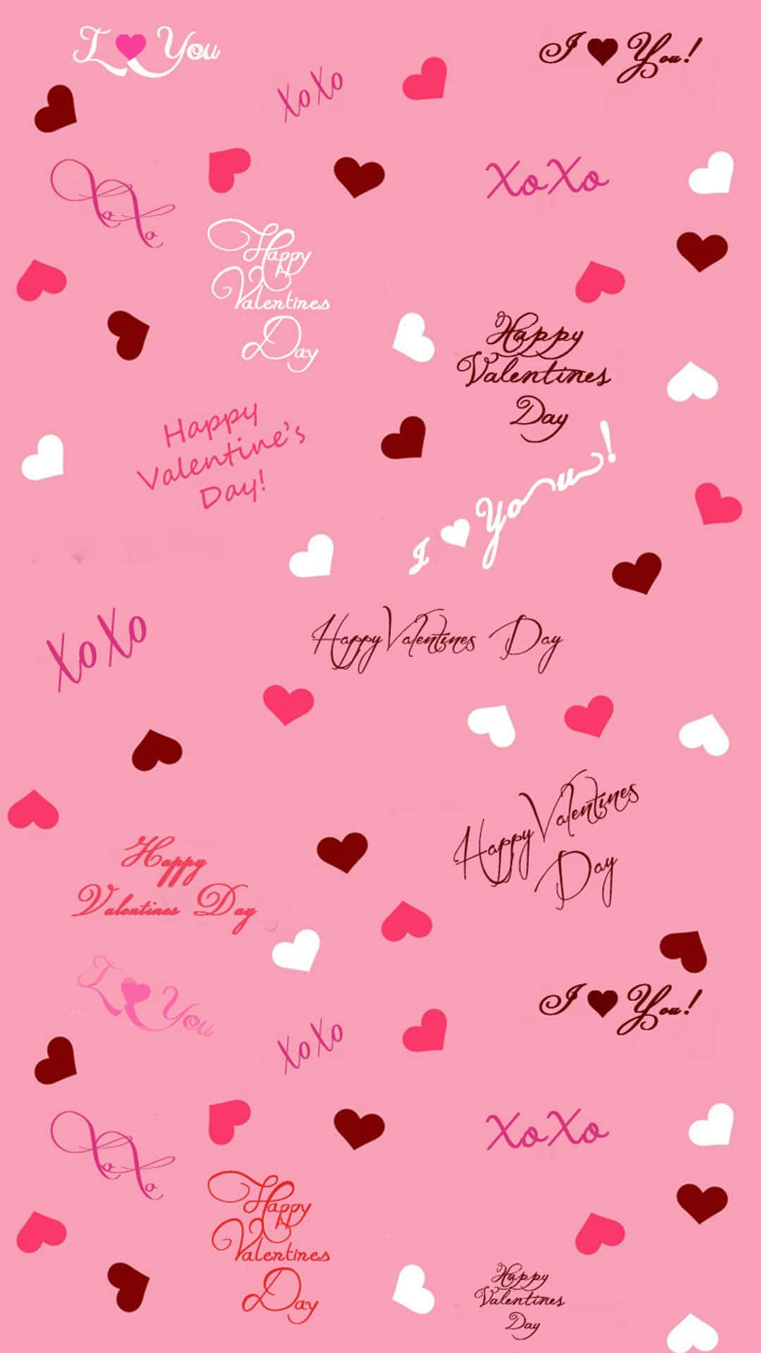 Cute Happy Valentine Day Pattern Background