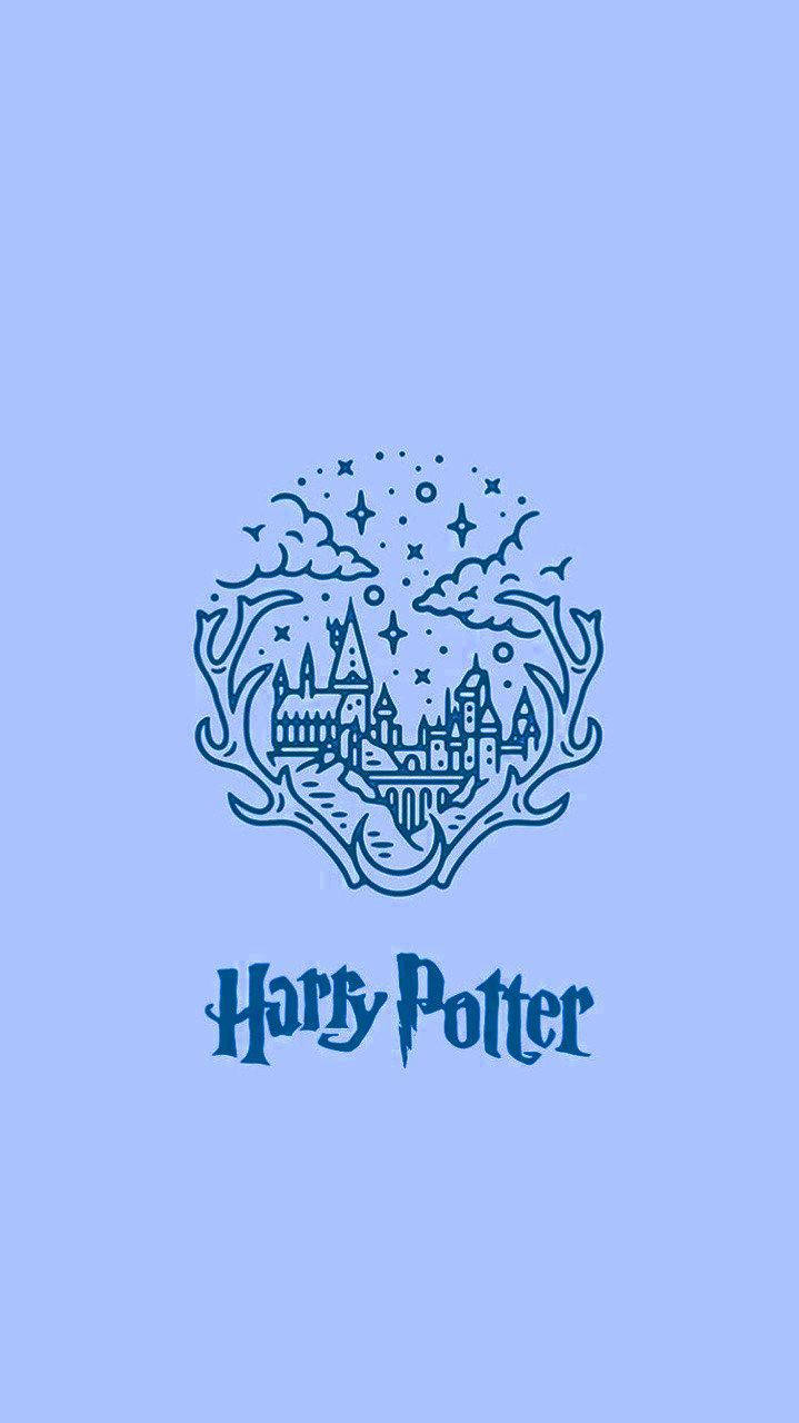 Cute Harry Potter Hogwarts School Illustration Background