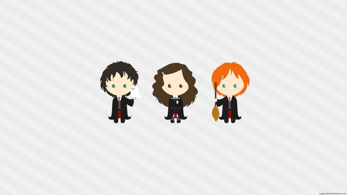 Cute Harry Potter Tiny Characters Background