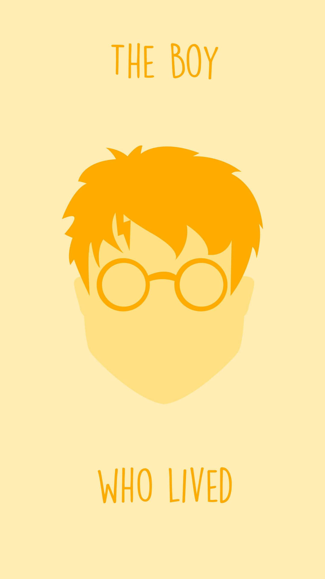 Cute Harry Potter Yellow Simple Background