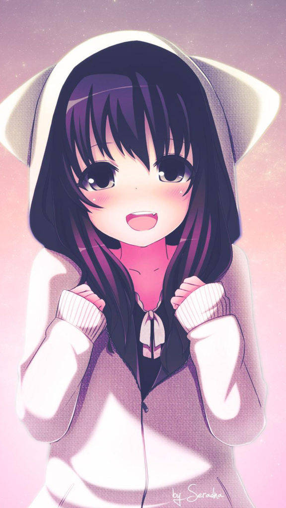 Cute Hd Anime Girl Background