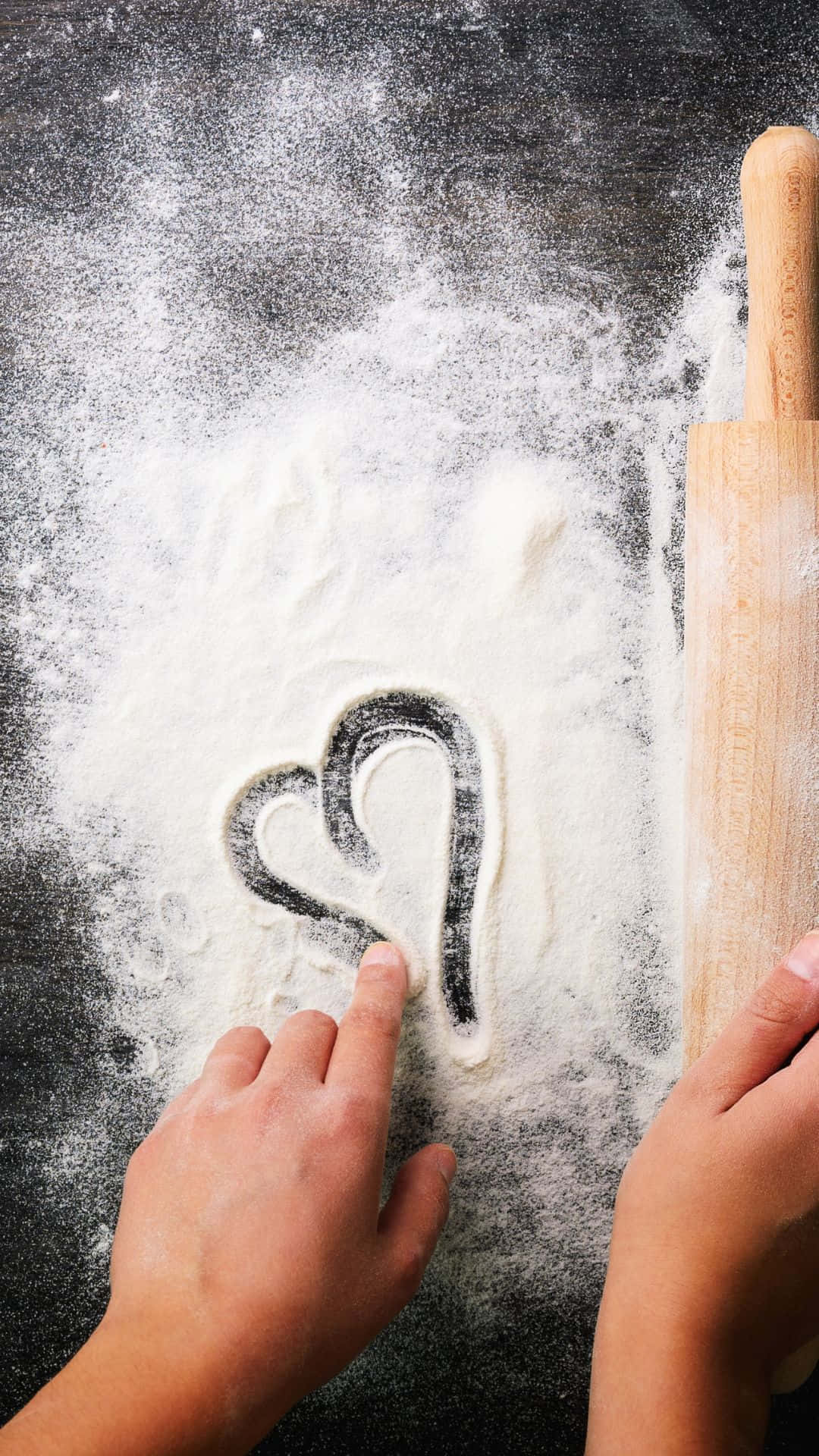 Cute Heart Baking Iphone Background