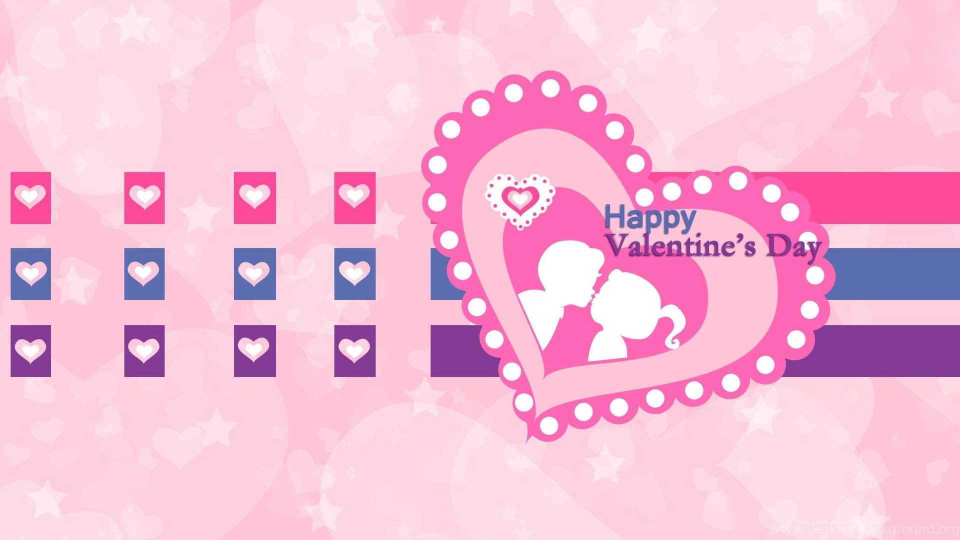 Cute Heart Valentines Desktop Background