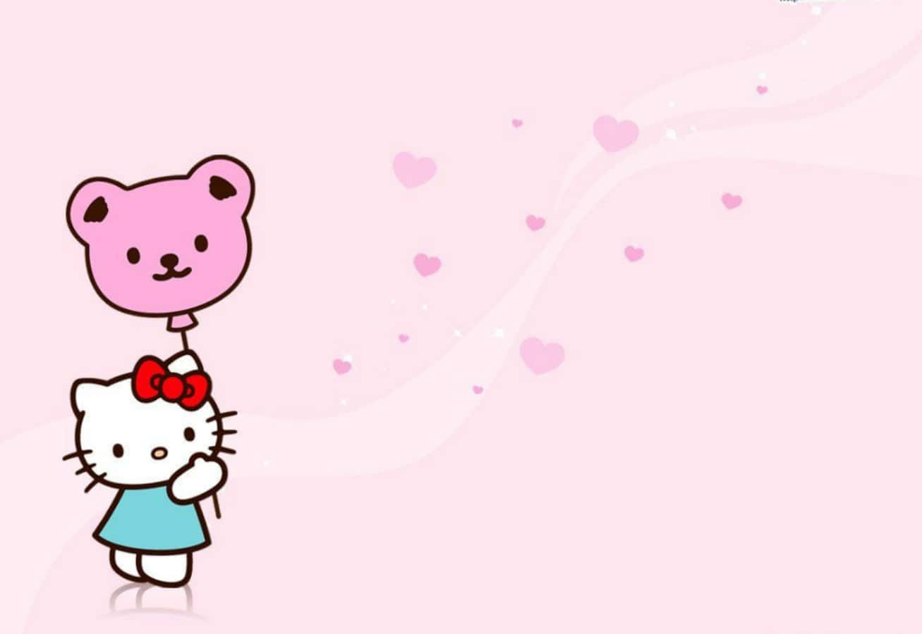 Cute Hello Kitty Themed Laptop Background