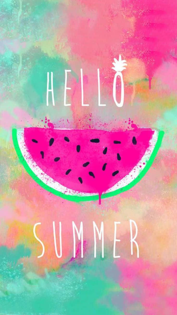 Cute Hello Summer Phone Background