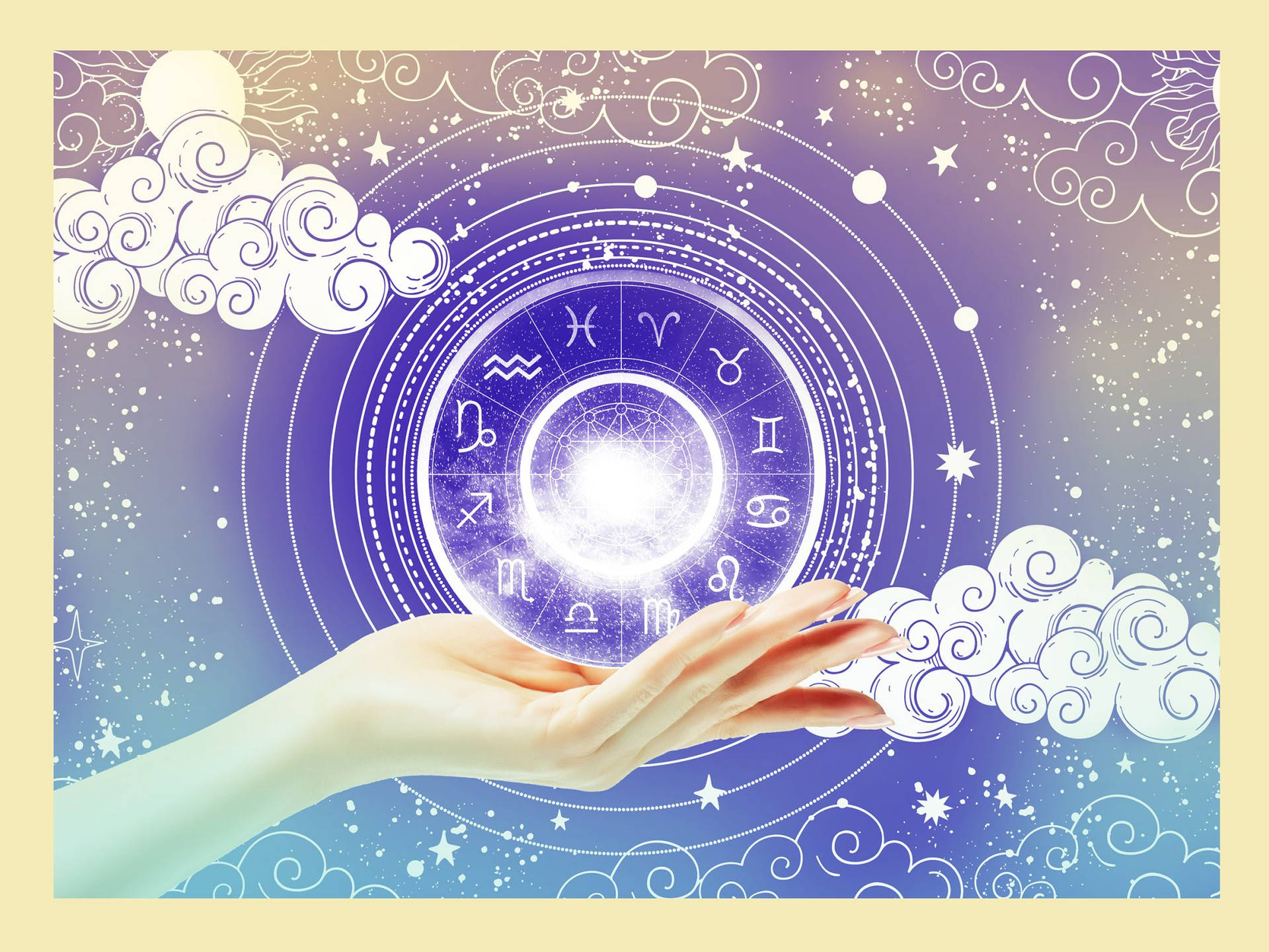 Cute Horoscope Art Background