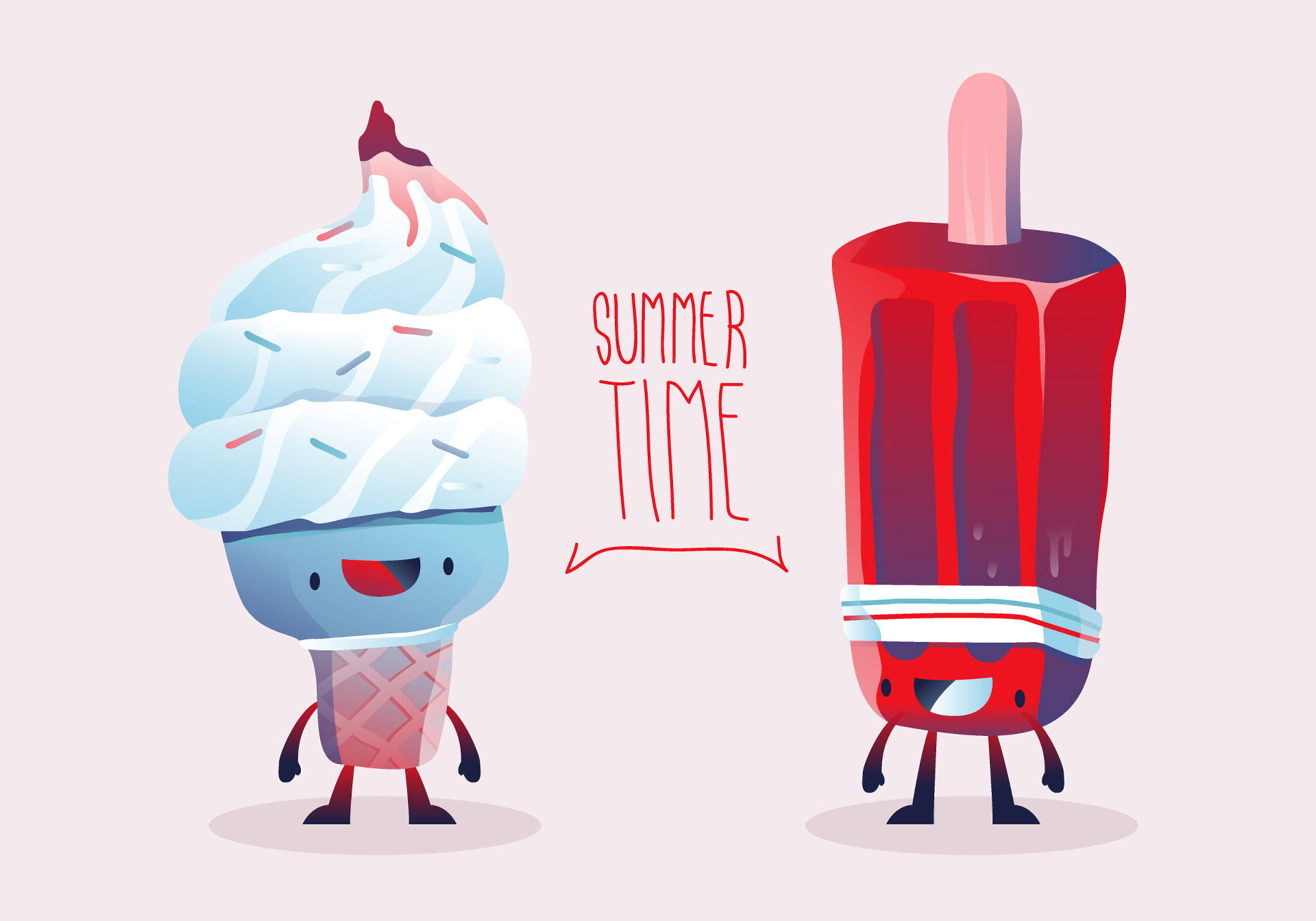 Cute Ice Cream Summer Desktop Background