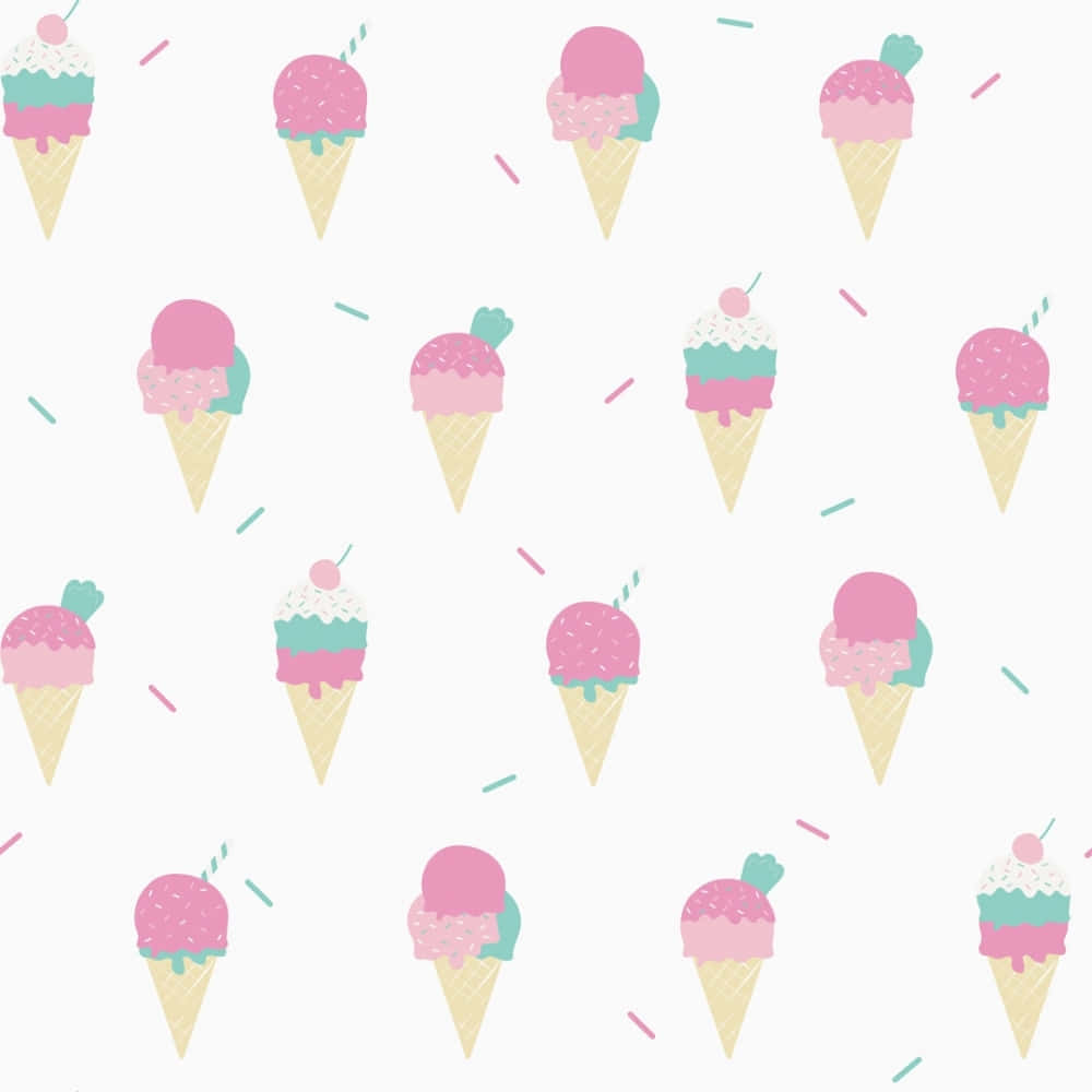 Cute Ice Cream With Sugar Sprinkles