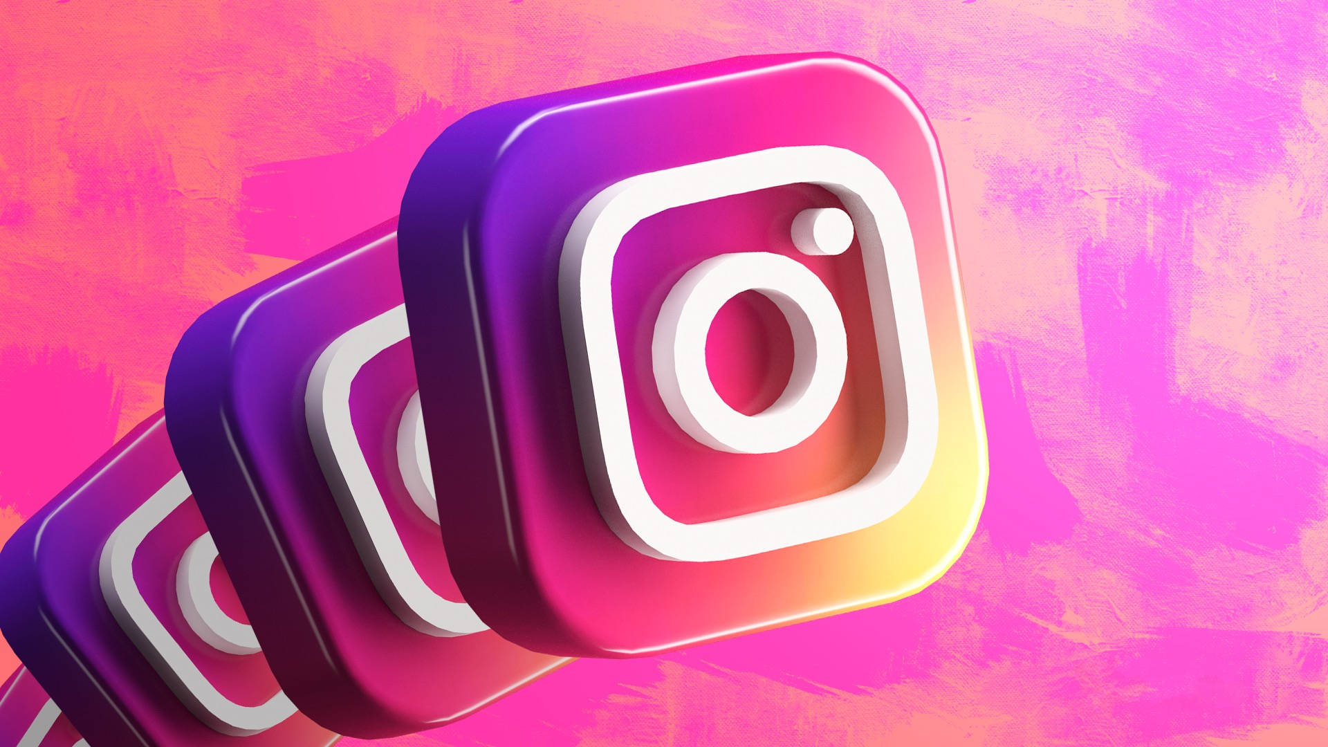 Cute Instagram 3d Logos