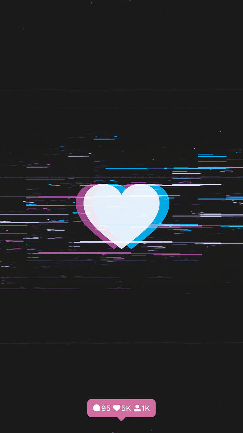 Cute Instagram Layered Hearts Background