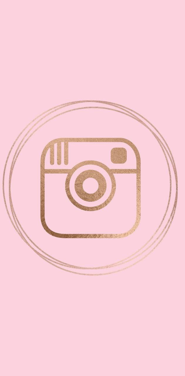 Cute Instagram Logo On Pink Background