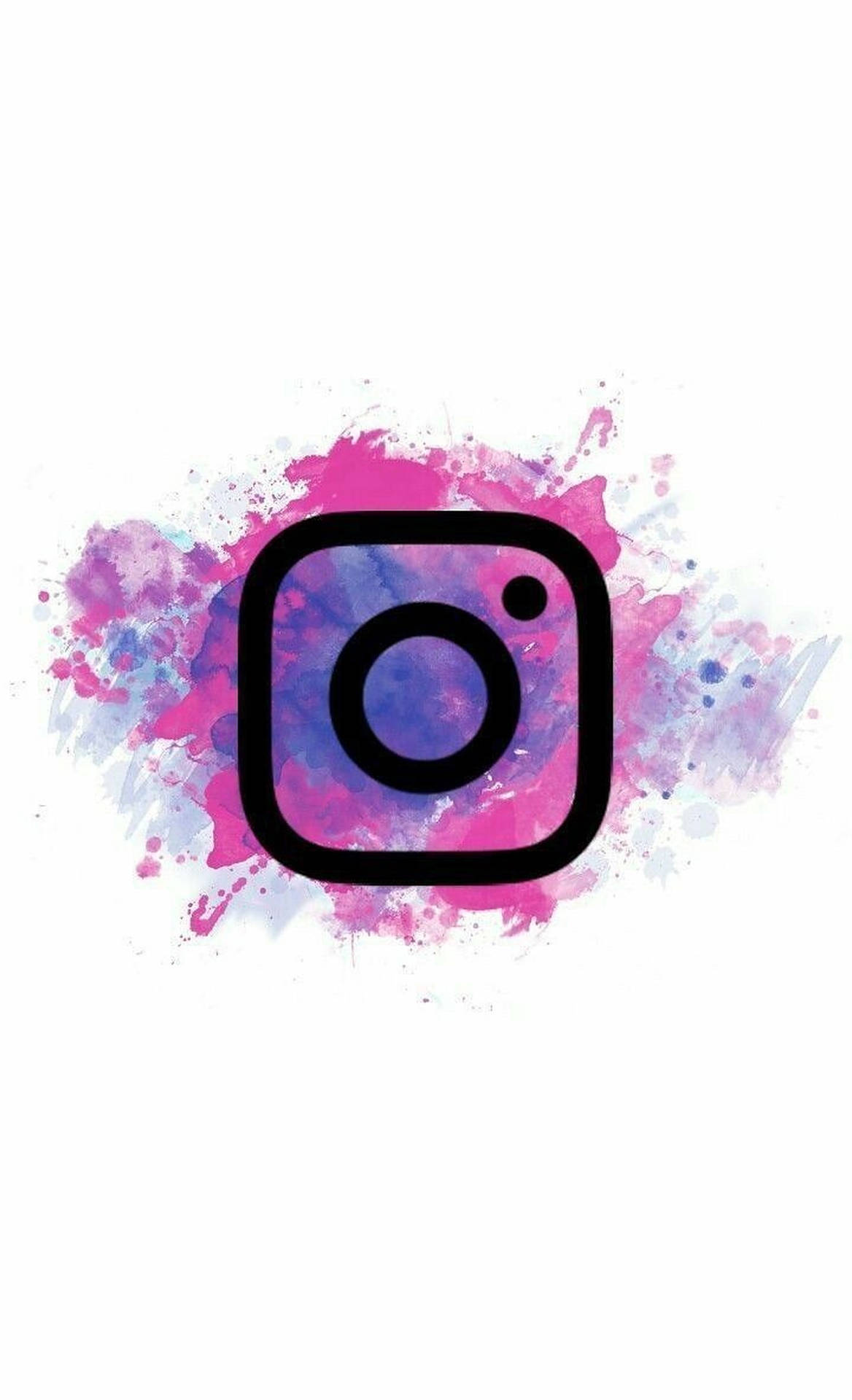 Cute Instagram Logo On Violet Background