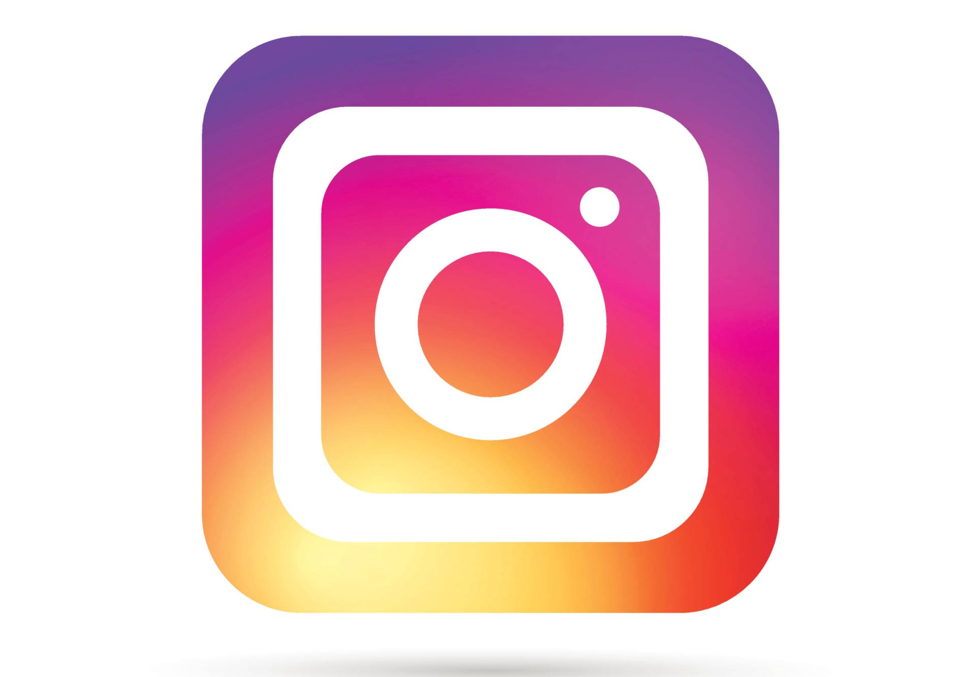 Cute Instagram Logo On White Background