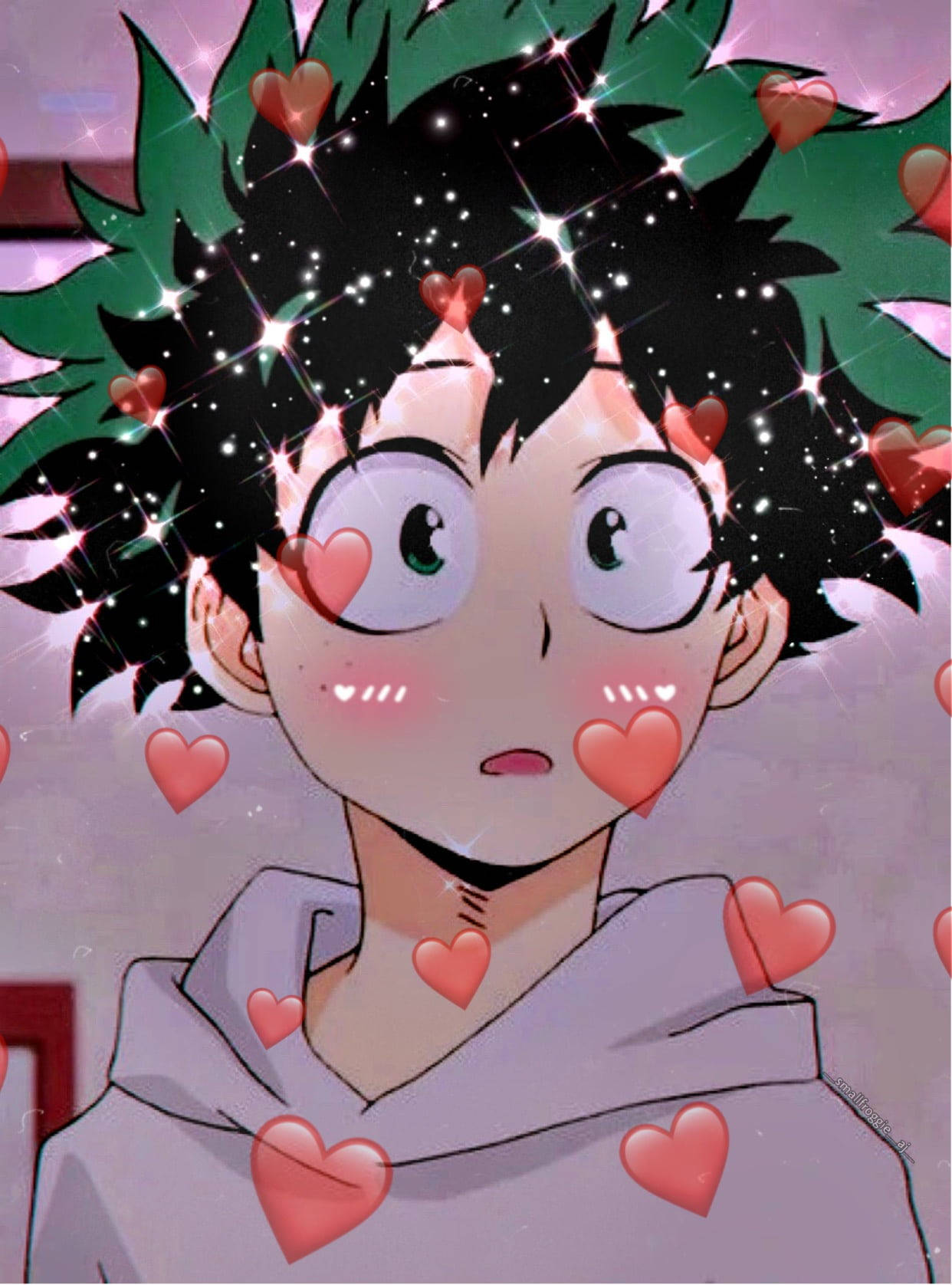 Cute Izuku Midoriya My Hero Academia Iphone Background