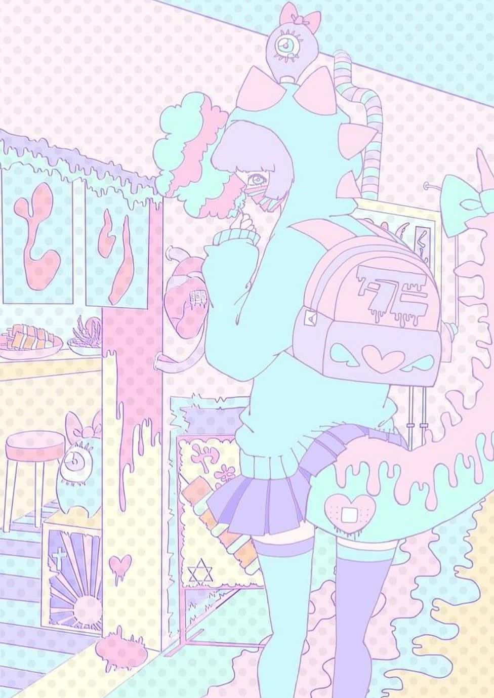 Cute Japanese Kawaii Style Background