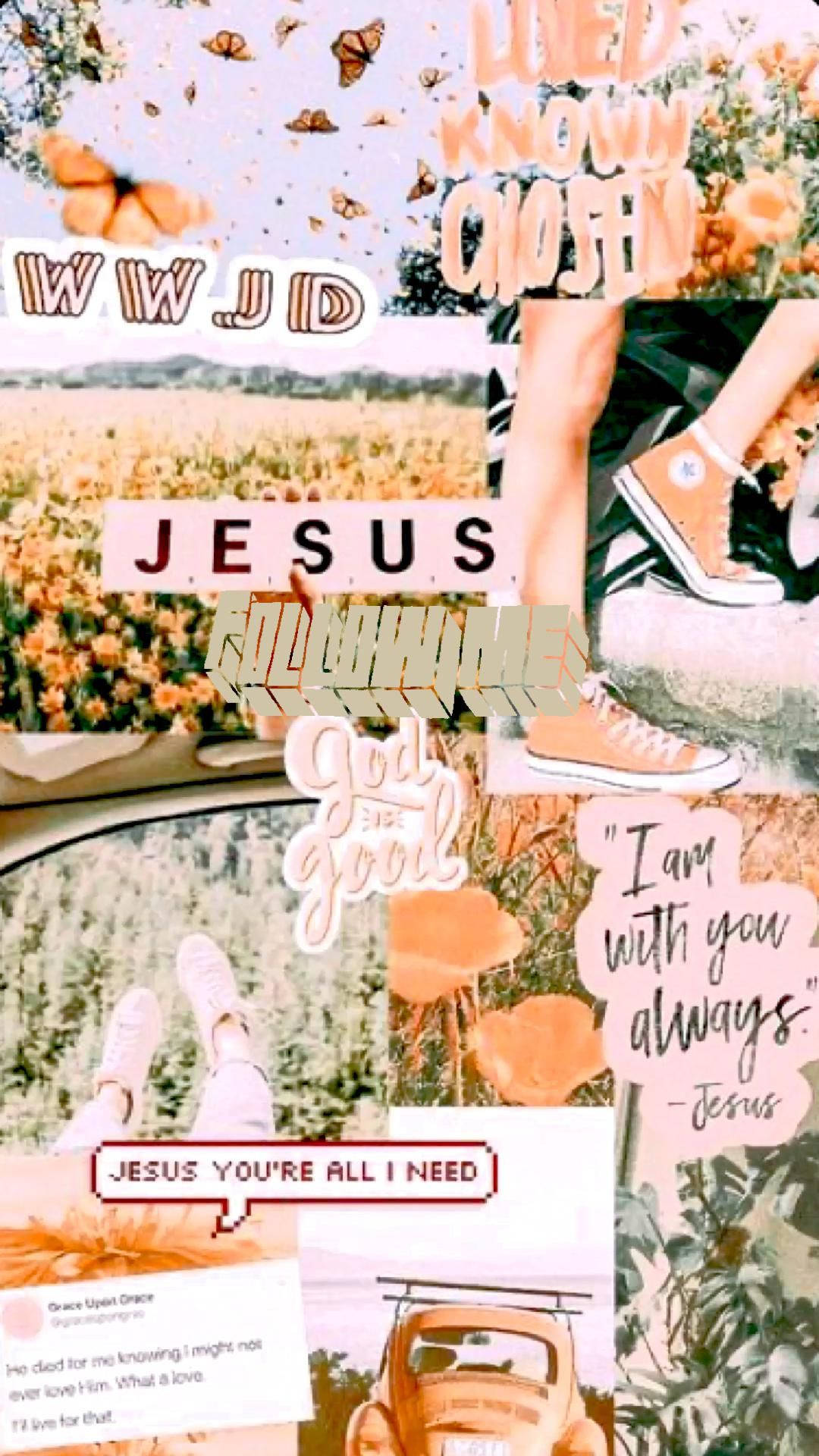 Cute Jesus Collage Background