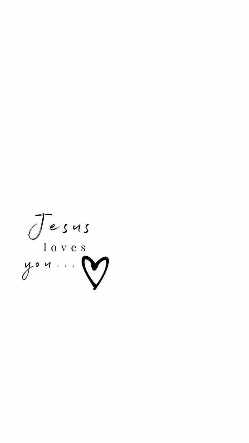 Cute Jesus Loves You Background