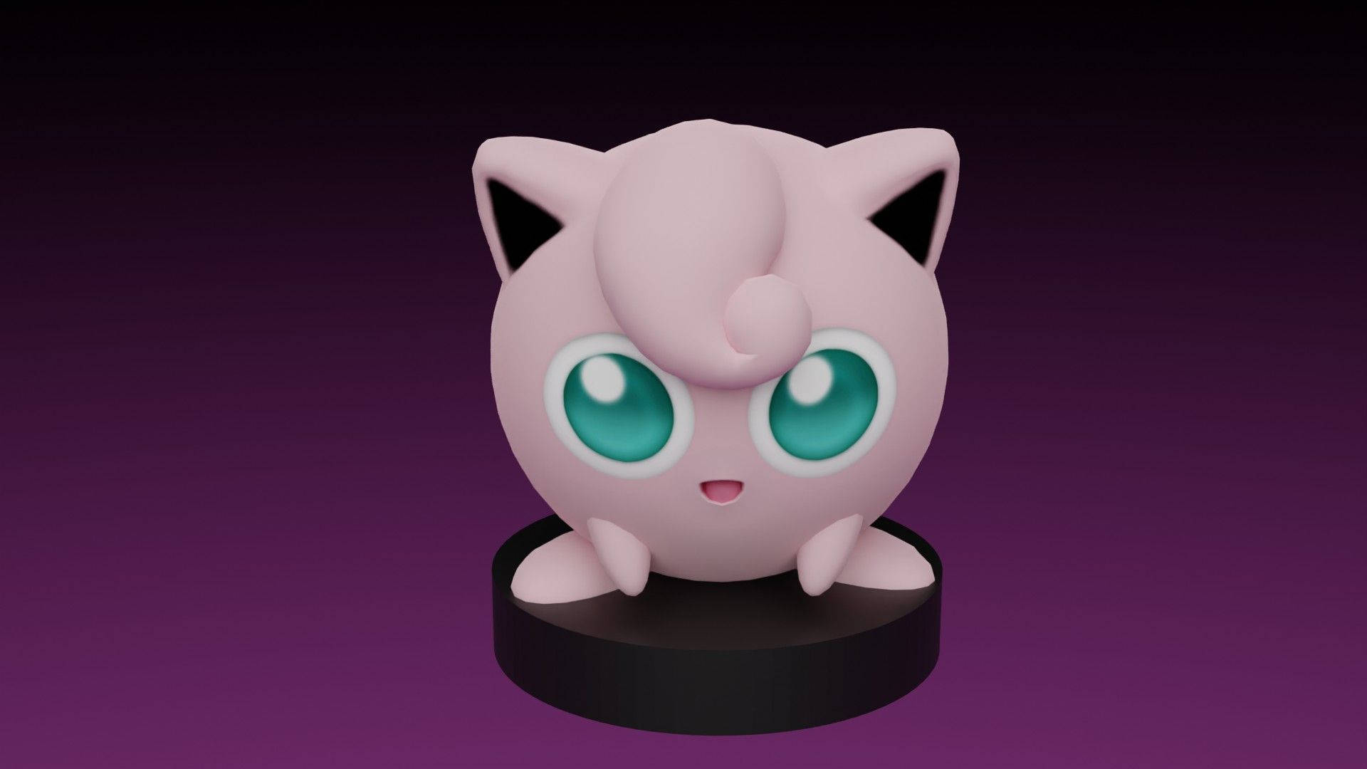 Cute Jigglypuff Ready To Fake Sing You To Sleep Background