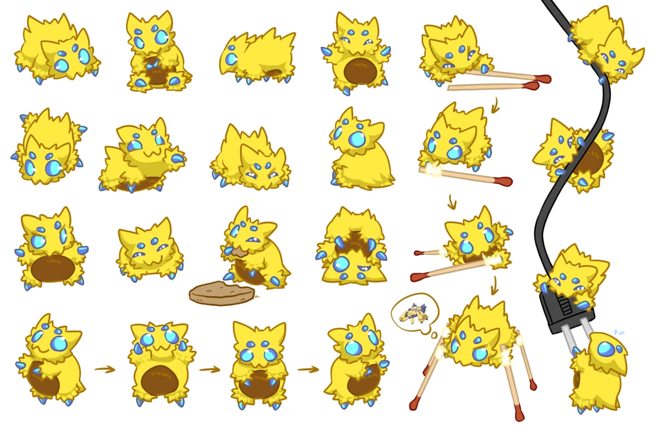Cute Joltik Collection Desktop Background