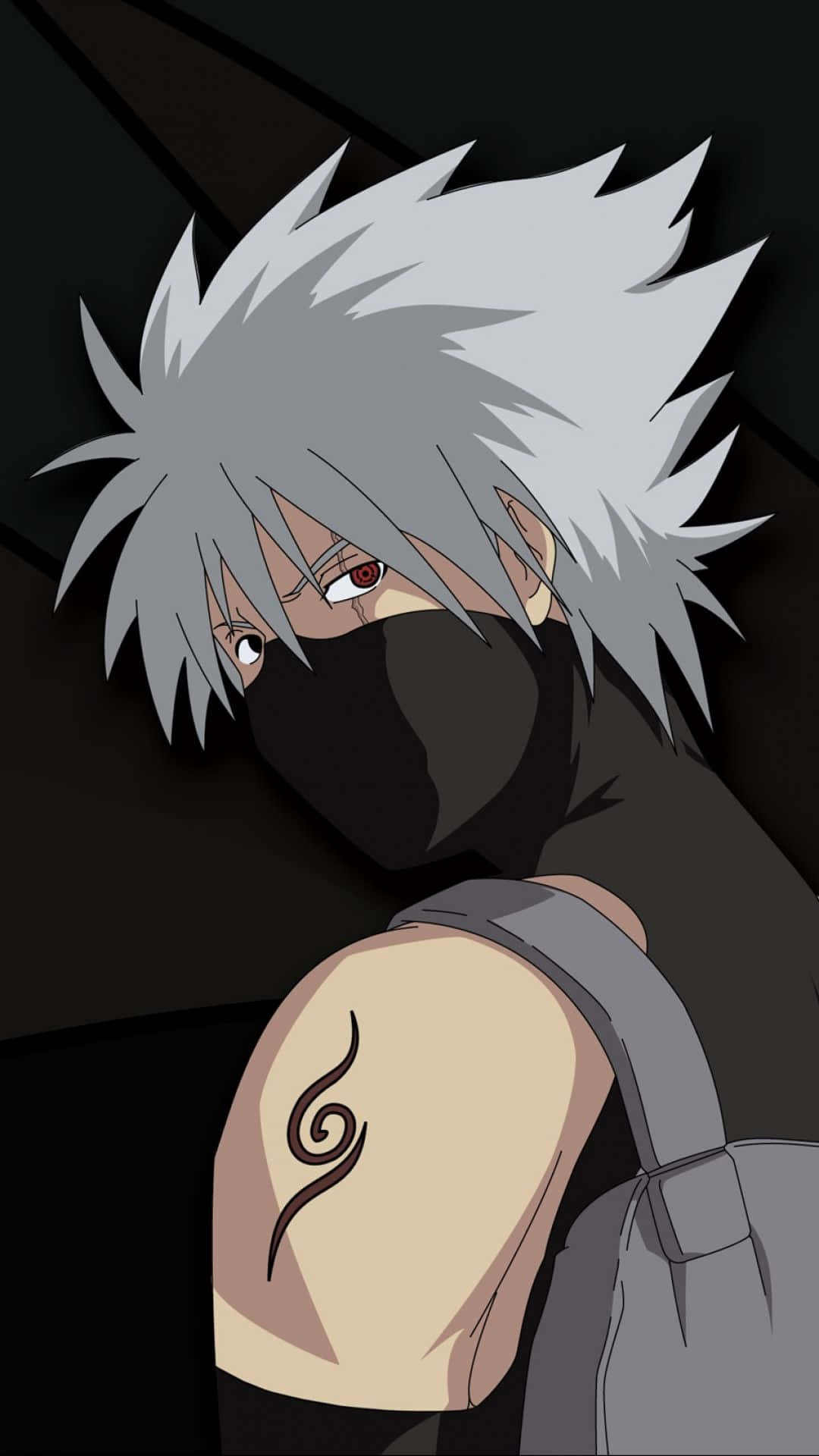 Cute Kakashi Mangekyo Sharingan Konoha Tattoo