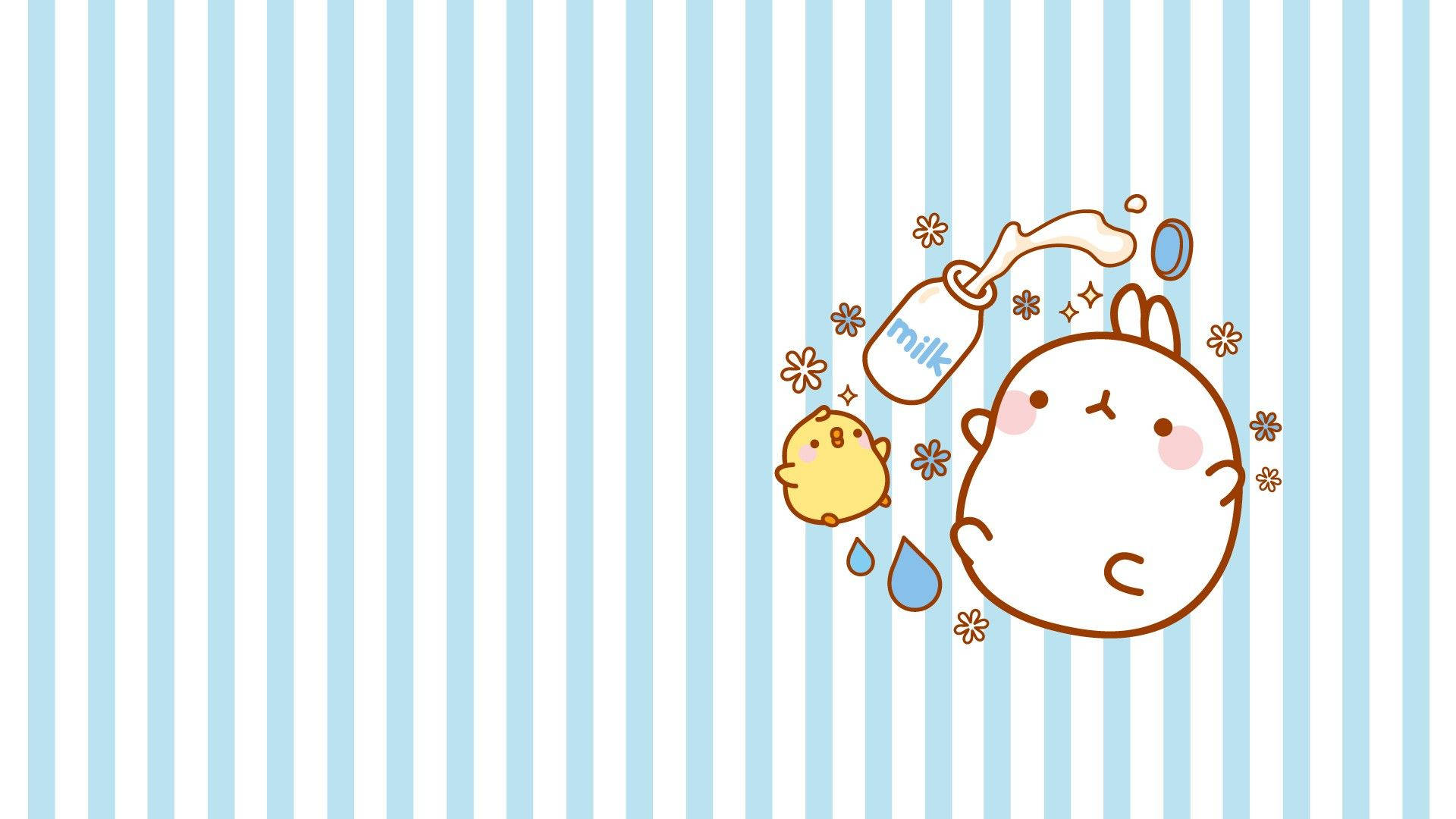 Cute Kawaii Aesthetic Milk Stripes Background