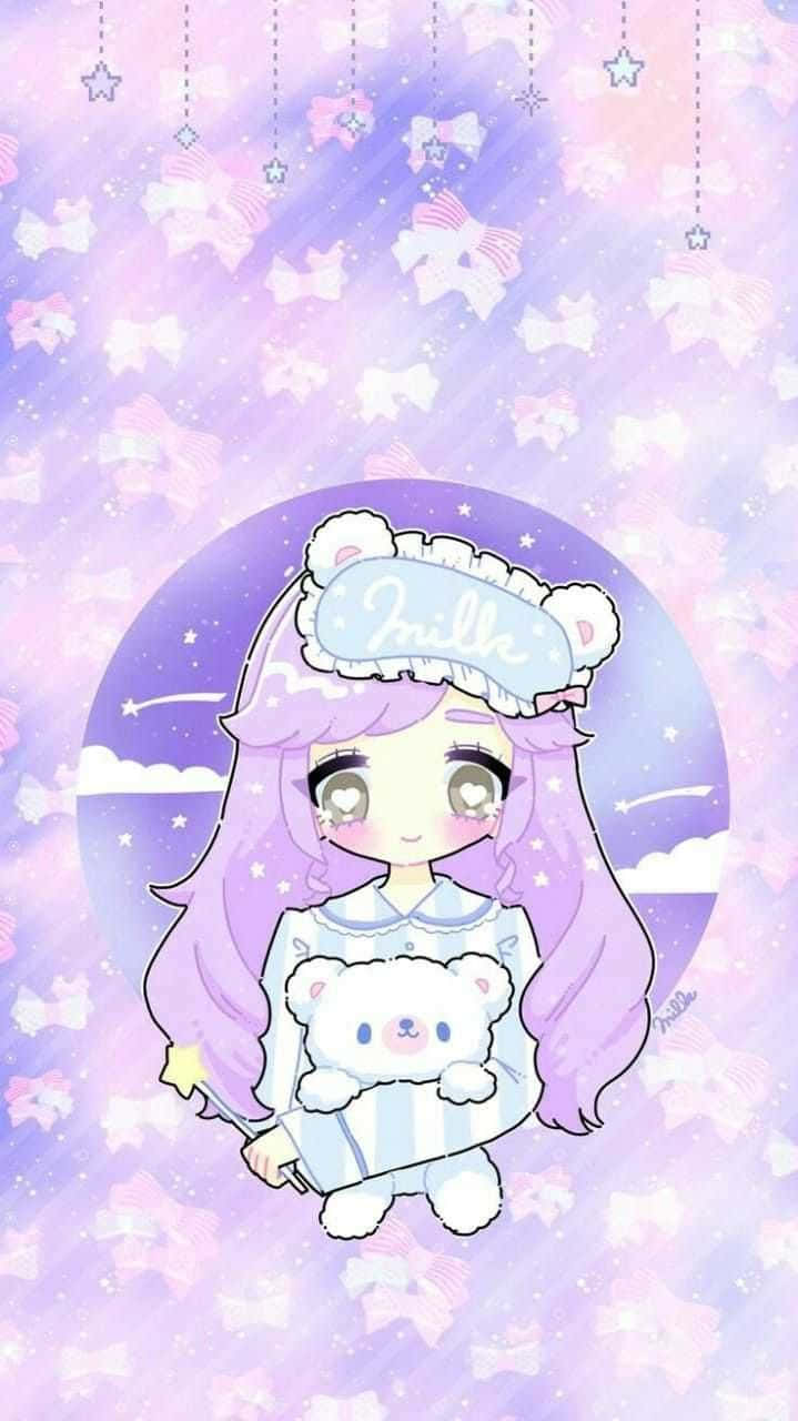 Cute Kawaii Anime Girl Background