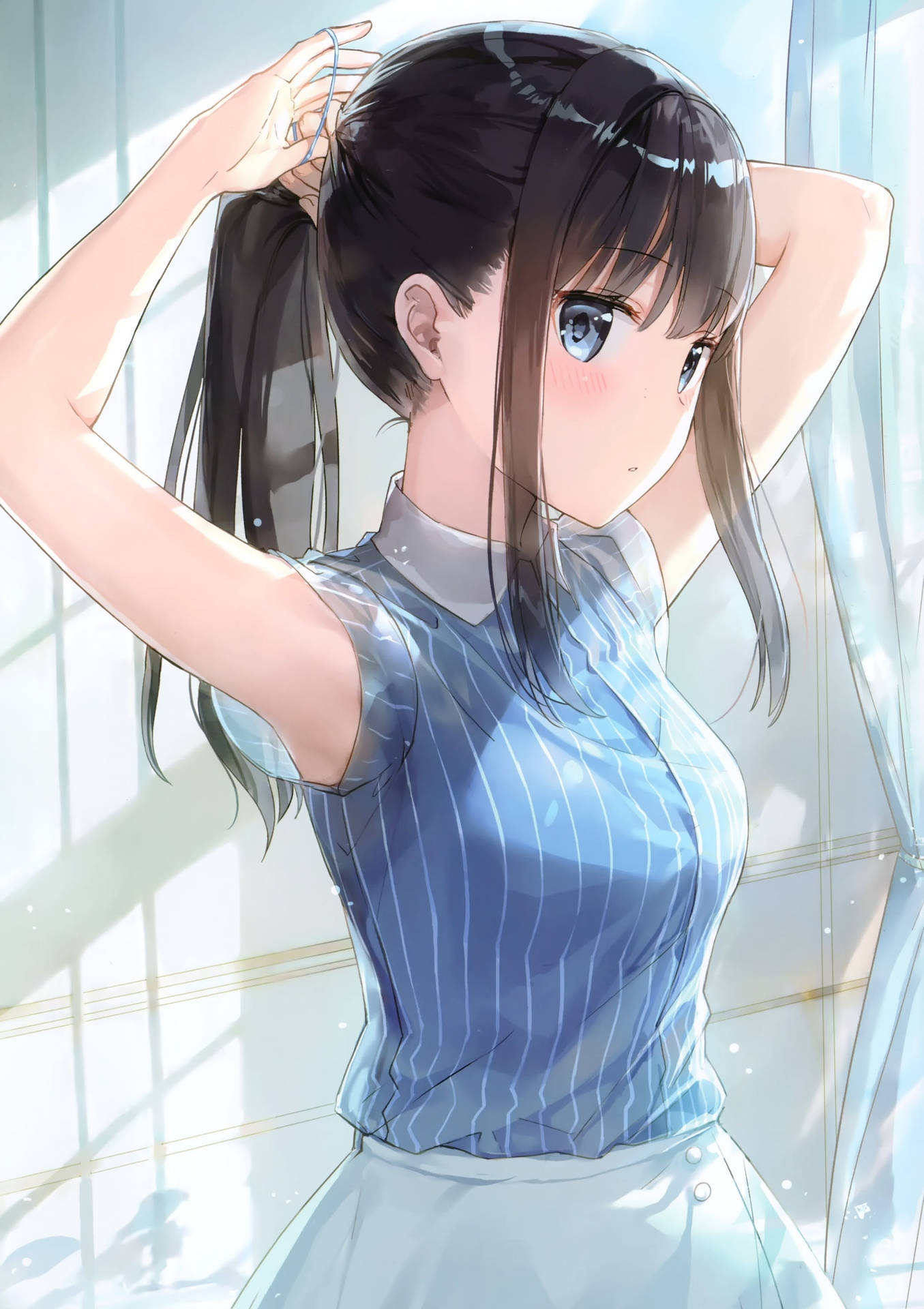 Cute Kawaii Anime Girl With Ponytail