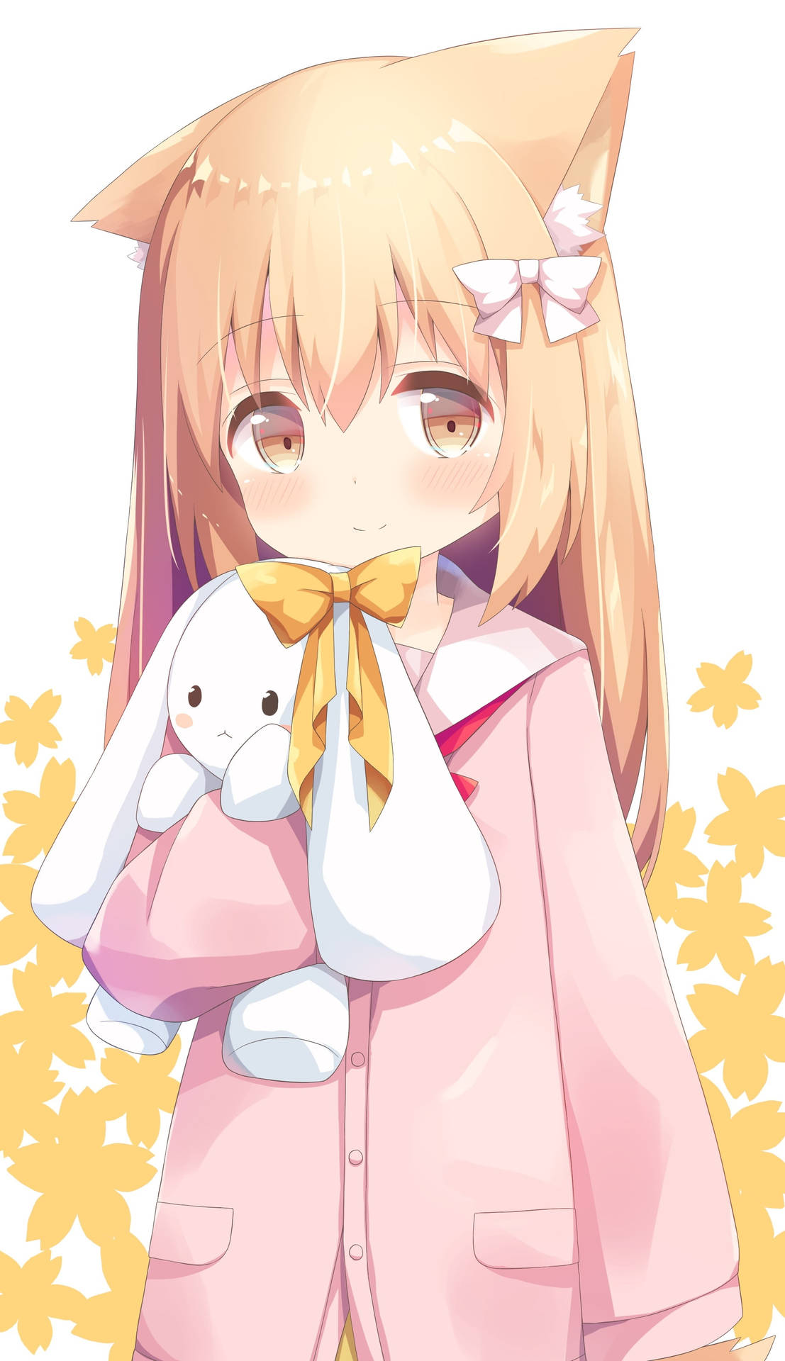 Cute Kawaii Anime Little Foxgirl Background