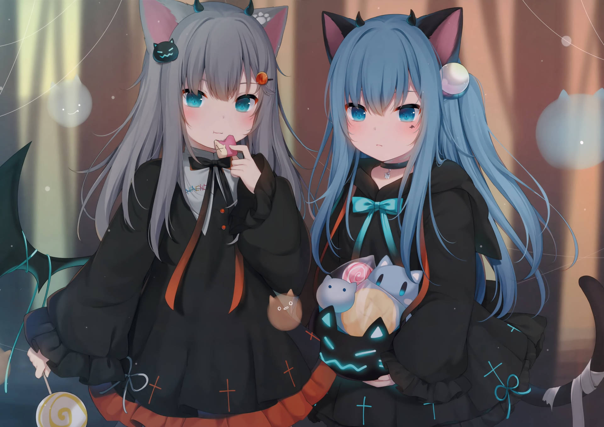 Cute Kawaii Anime Two Cat-eared Girls