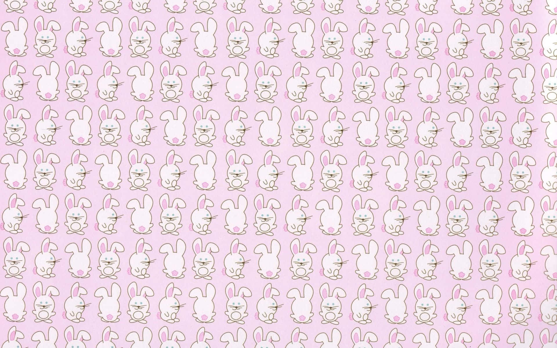 Cute Kawaii Bunny Bringing A Smile To Your Day Background