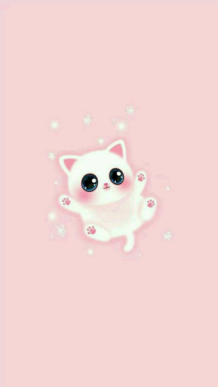 Cute Kawaii Cat Kitten Background