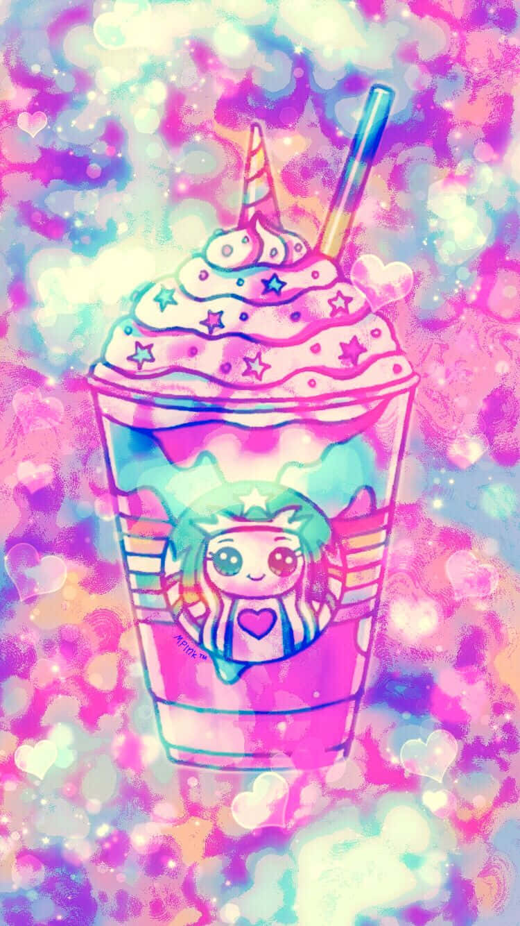 Cute Kawaii Cup Ipad Background