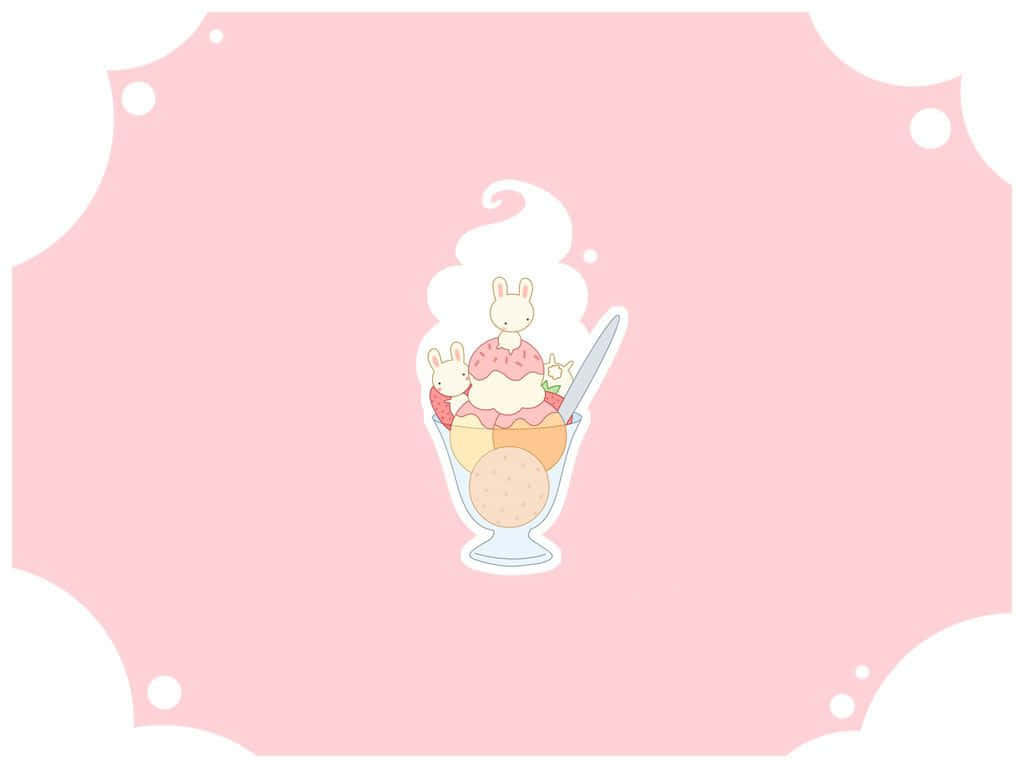 Cute Kawaii Ice Cream Ipad Background