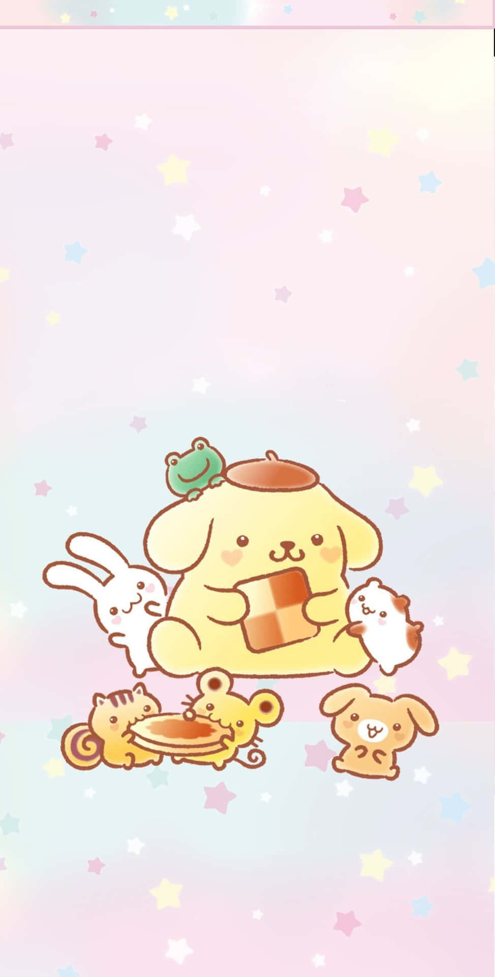 Cute Kawaii Japanese Characters Enjoying Themselves In A Lively Cityscape Scene Background
