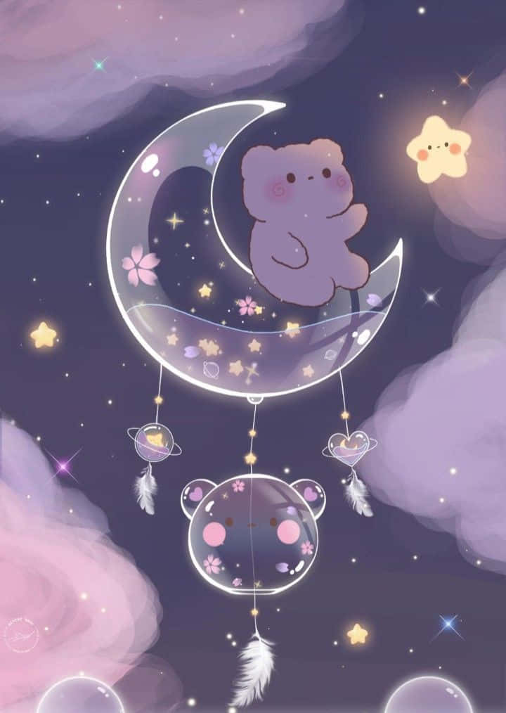 Cute Kawaii Japanese Characters Background