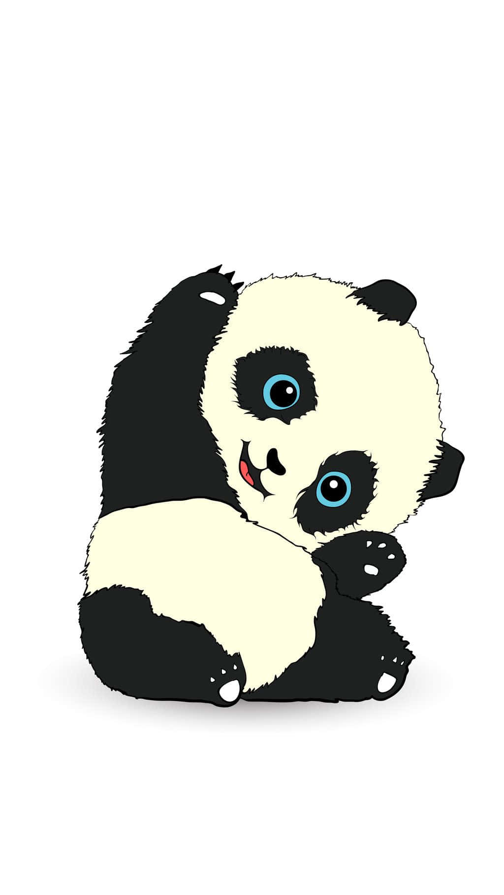 Cute Kawaii Panda Chilling Out Background