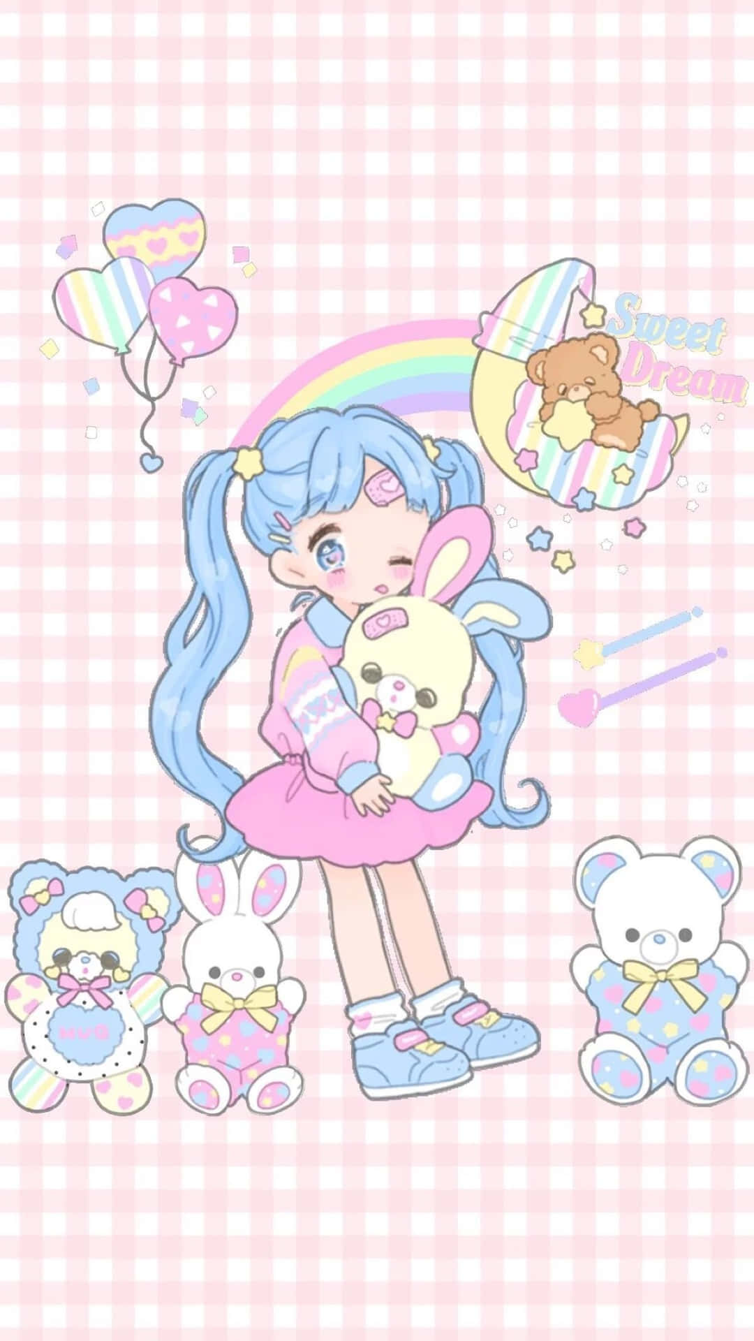 Cute Kawaii Pastel Girl Background
