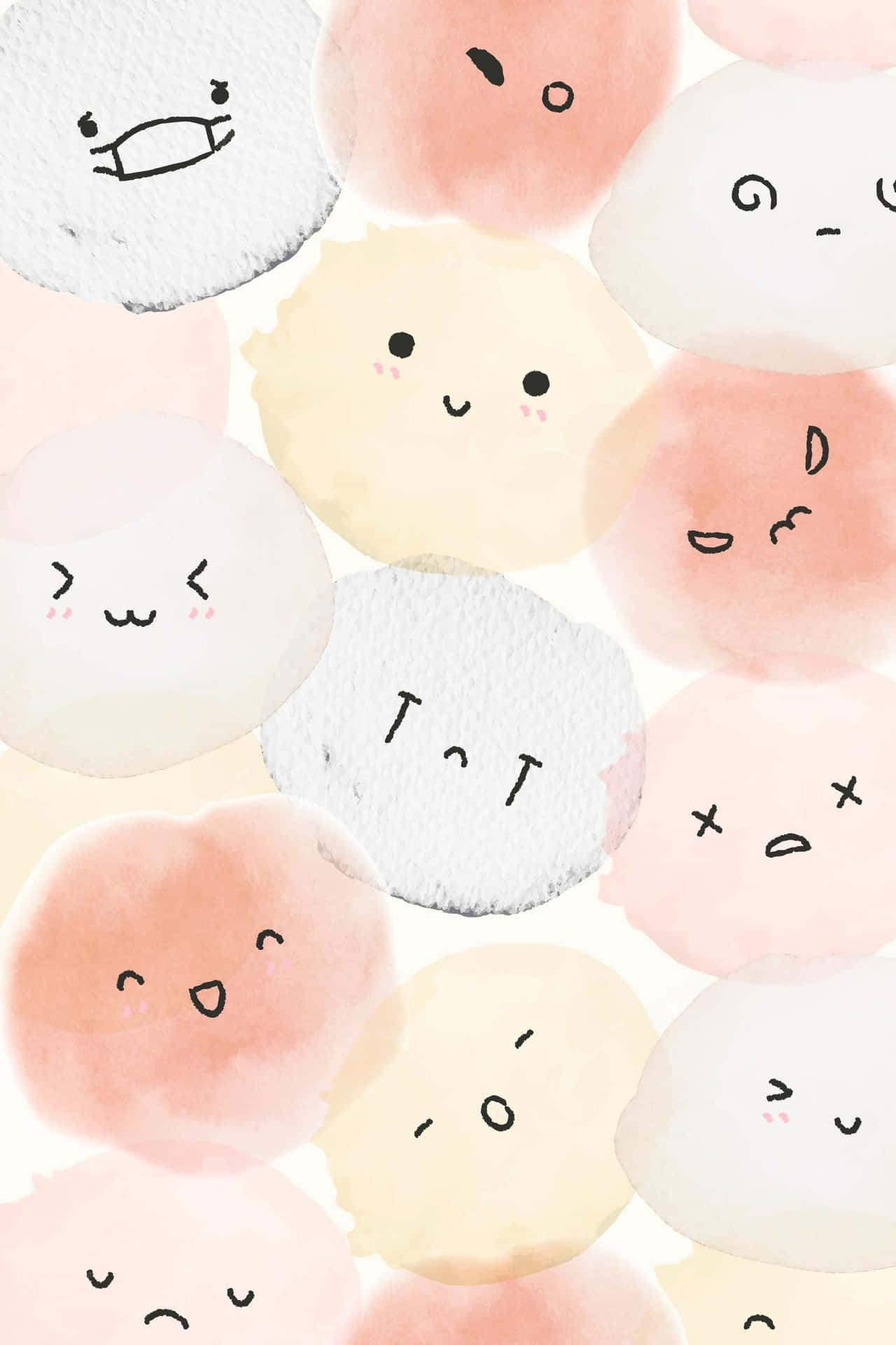 Cute Kawaii Watercolor Blobs