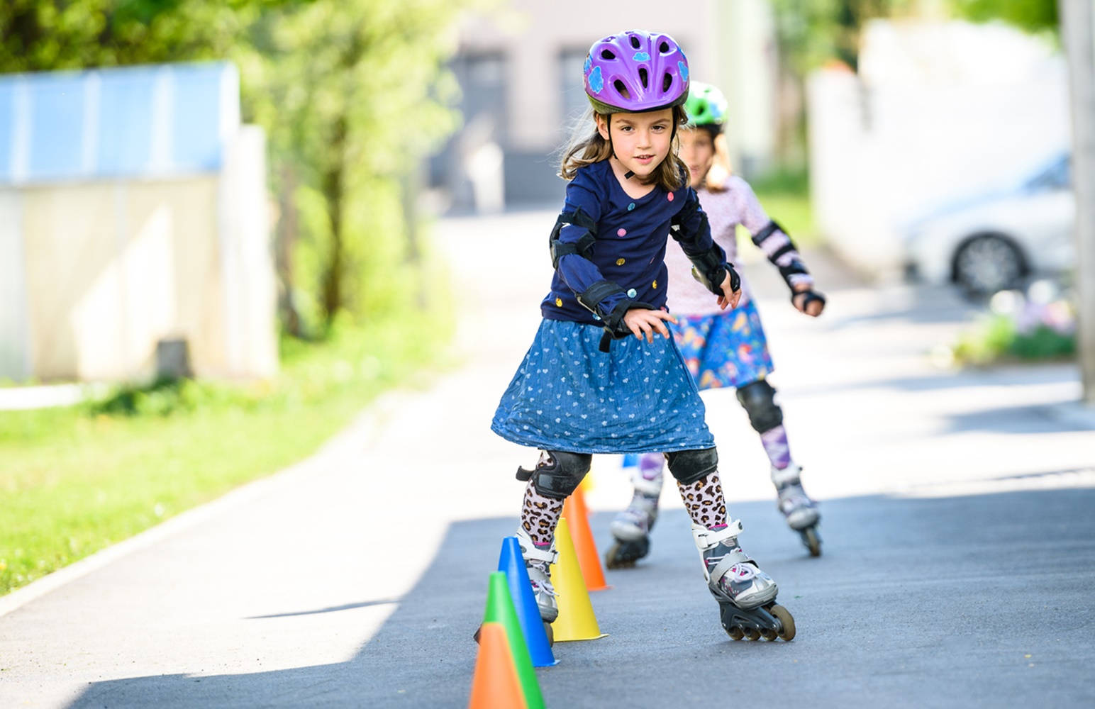 Cute Kids Rollerblading Game