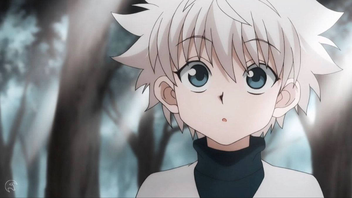 Cute Killua Anime Forest Scene Background