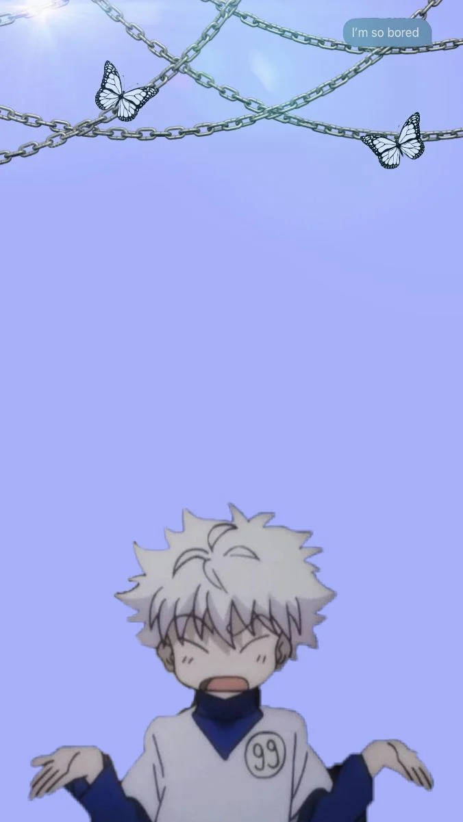 Cute Killua With His Hunter Examination Number Background