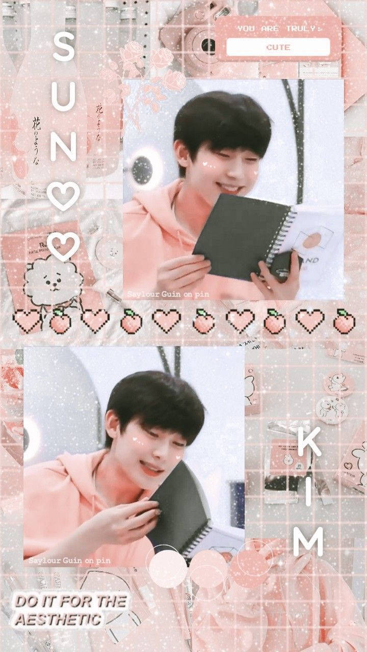 Cute Kim Sunoo Enhypen Aesthetic Background