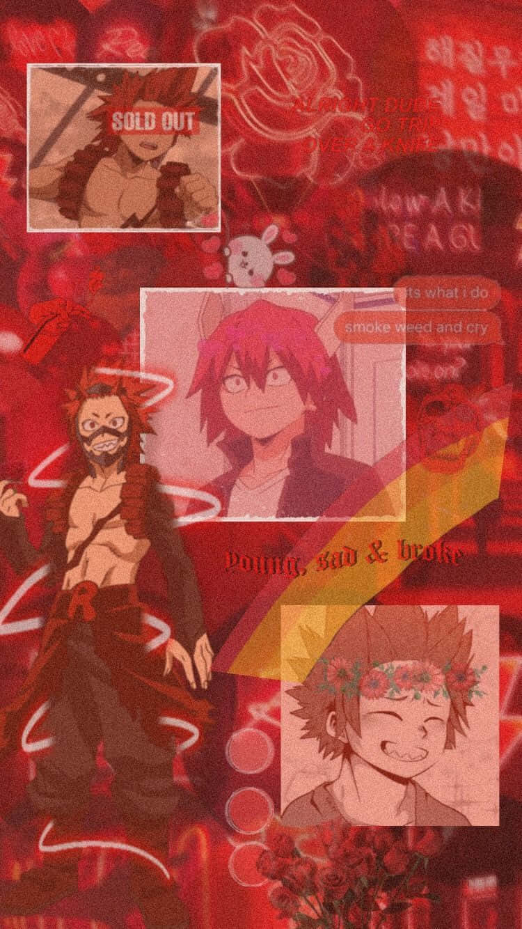 Cute Kirishima Grainy Art Background