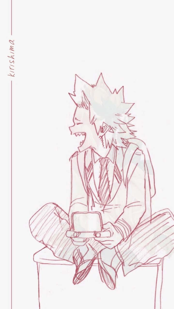 Cute Kirishima Pencil Drawing Background