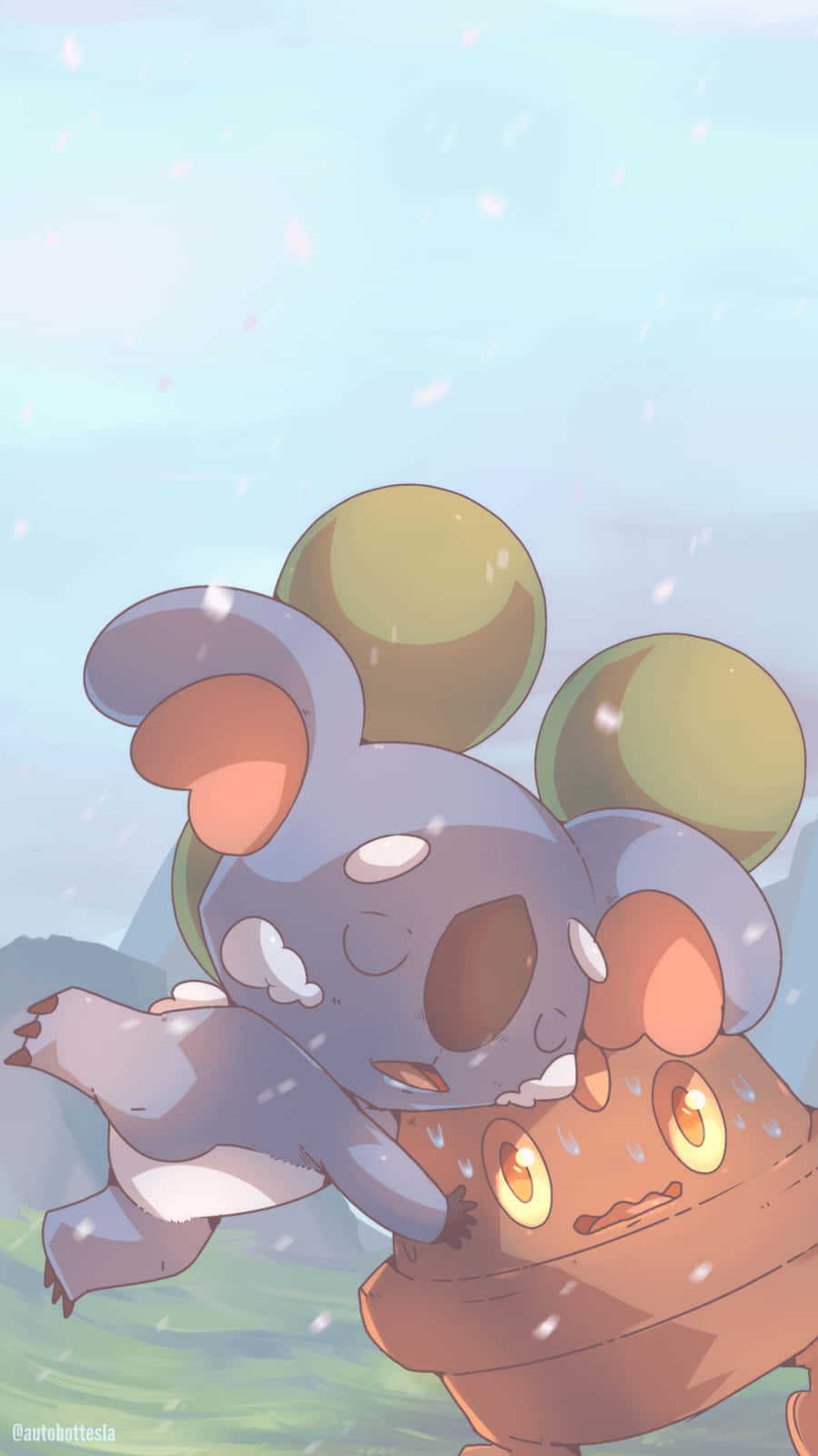 Cute Komala Drawing Iphone Background