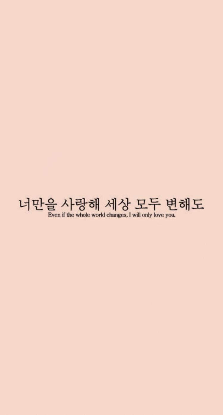 Cute Korean Quote Aesthetic Phone Background
