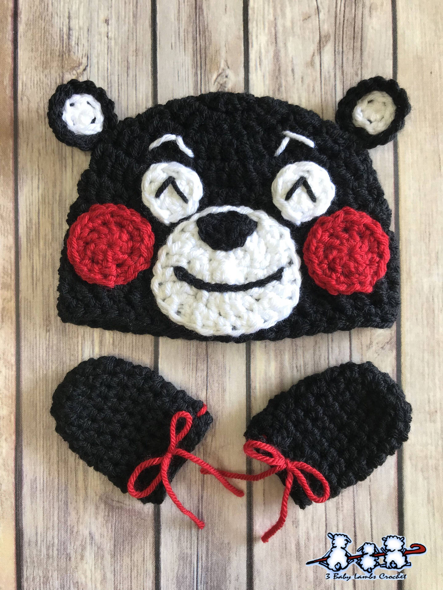 Cute Kumamon Crochet Background