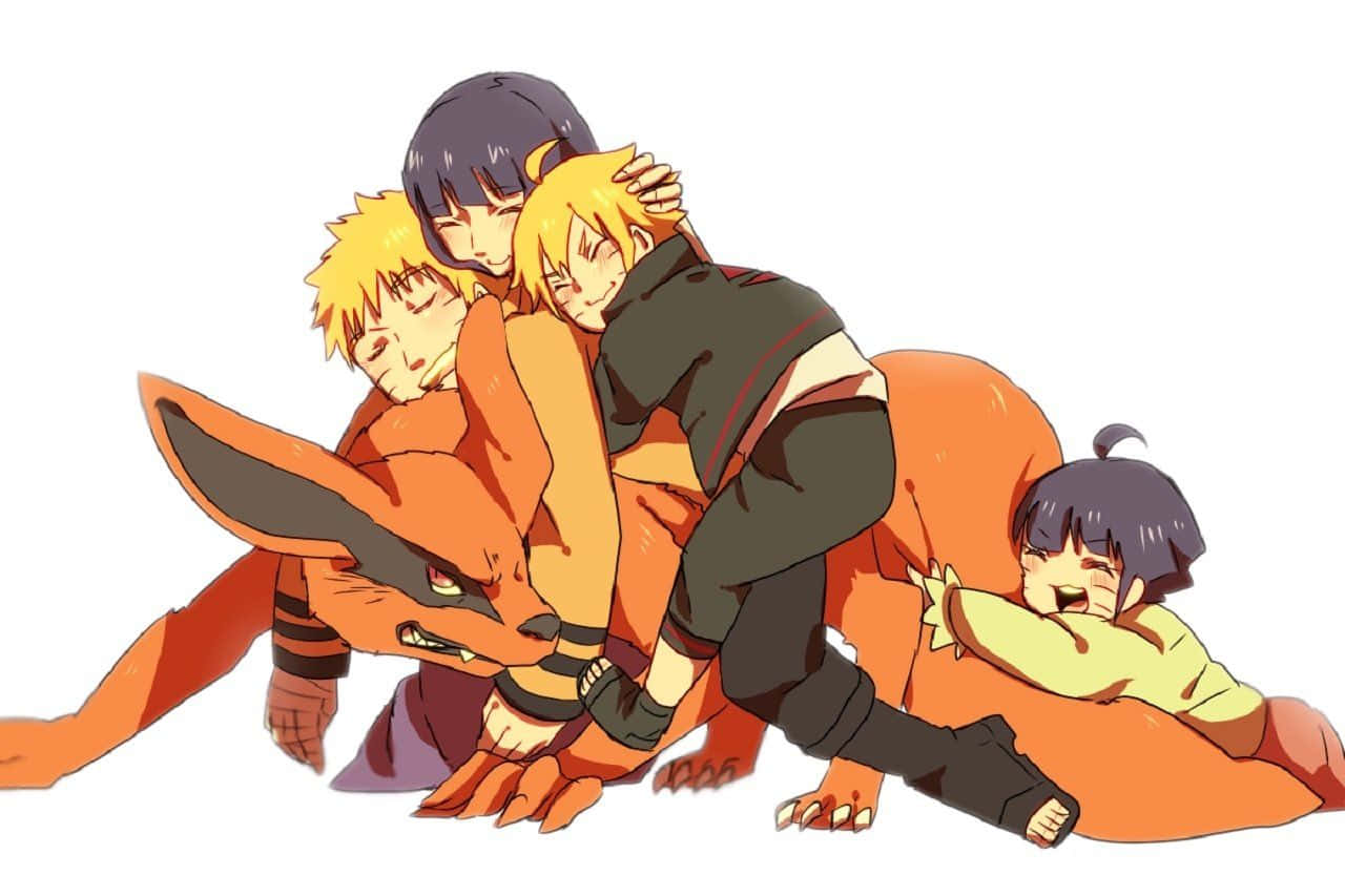 Cute Kurama Uzumaki Family Naruot Background