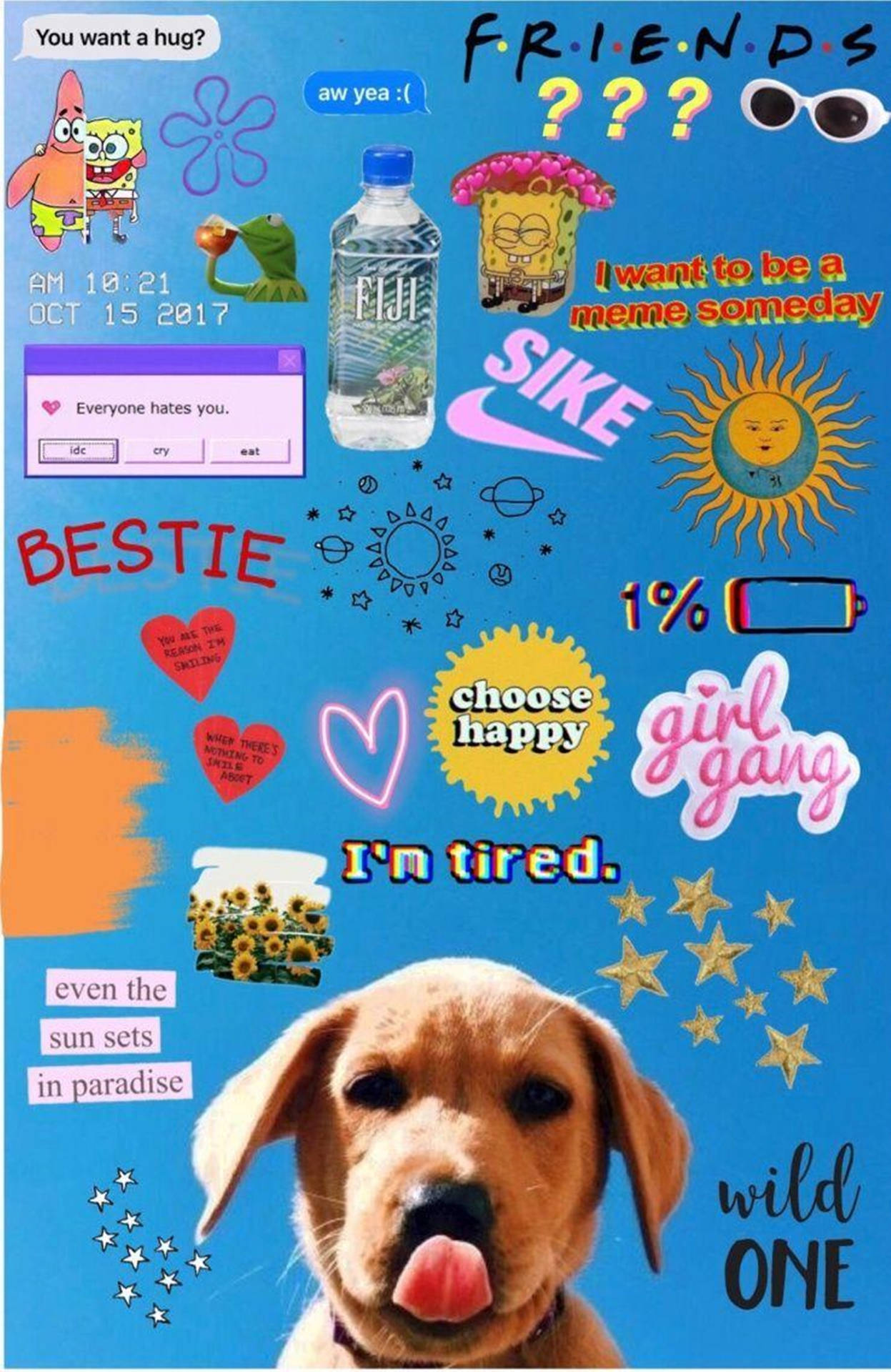 Cute Labrador Puppy Aesthetic Vsco Collage Background