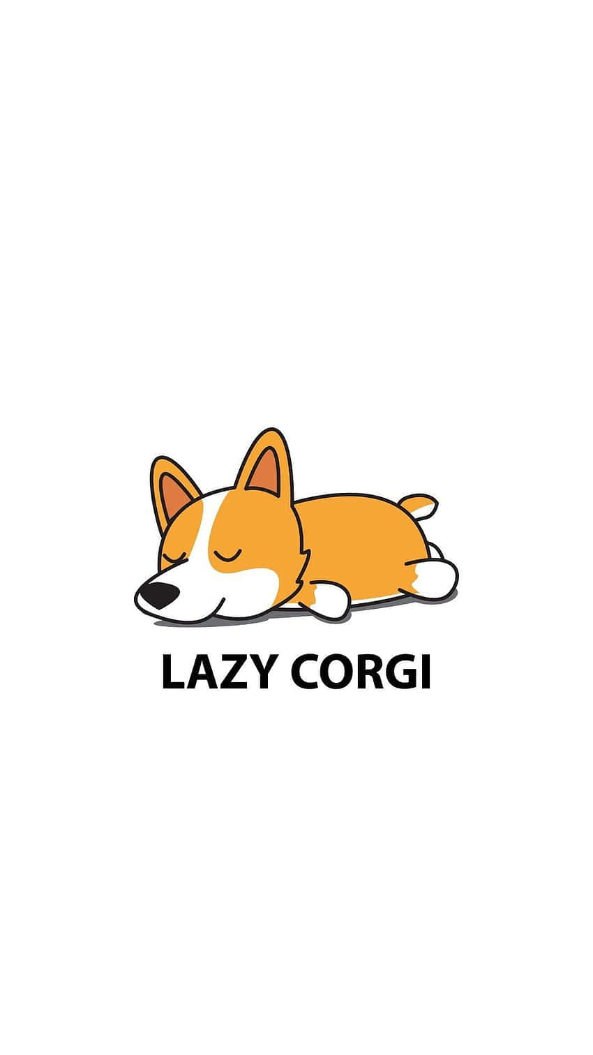 Cute Lazy Corgi Cartoon
